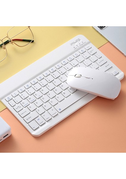 10 Ispanyolca Set Bk Rusça Kablosuz Bluetooth Klavye Tablet ipad Mini Klavye ve Fare Için Portekizce/ispanyolca Klavye Kiti ipad Pro Air 4 (Yurt Dışından)
