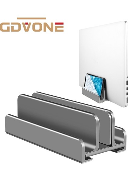 Gümüş 01 Dikey Dizüstü Bilgisayar Sehpası Ayarlanabilir Dock Standı Tutuculu Alüminyum Üçlü Masaüstü 17 Inçe Kadar Tüm Macbook/surface/samsung'a Uygun (Yurt Dışından)