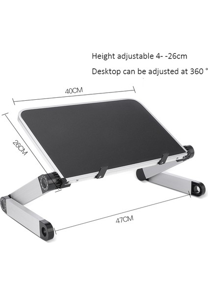 Siyah (Normal) Kaldırılabilir Dizüstü Bilgisayar Masası Standı Ayarlanabilir Alüminyum Ergonomik Lapdesk Pc Dizüstü Masa Masa Yatak Kanepe Için Standı (Yurt Dışından) indirimleri