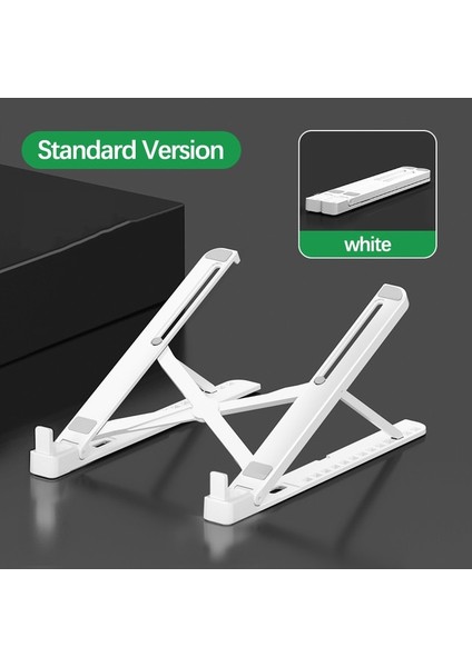 Standart Beyaz Katlanabilir Dizüstü Bilgisayar Standı Soğutma Fanı ile Dsektop Taban Desteği Dizüstü Standı Macbook Için Taşınabilir Dizüstü Bilgisayar Tutucu Soğutma Braketi (Yurt Dışından)