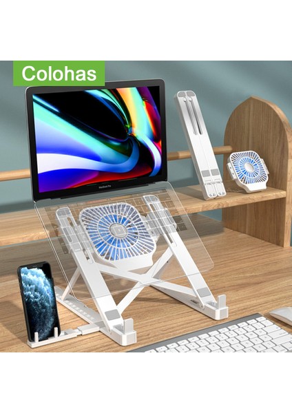 Standart Beyaz Katlanabilir Dizüstü Bilgisayar Standı Soğutma Fanı ile Dsektop Taban Desteği Dizüstü Standı Macbook Için Taşınabilir Dizüstü Bilgisayar Tutucu Soğutma Braketi (Yurt Dışından) fiyatları