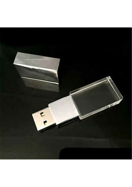 Kutu ile Yeşil Işık 8 GB LED Işık ile Özel Logo Kristal USB Flash Kalem Sürücü 4 GB 8 GB 16 GB 32 GB Usb2.0 Hediye Pendrive Stick (10 Adetten Fazla Ücretsiz Logo) (Yurt Dışından) modelleri