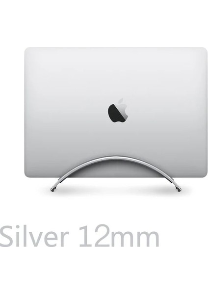 Gümüş 12MM Alüminyum Dikey Dizüstü Bilgisayar Standı Yerden Tasarruflu Raf Masaüstü Apple MacBook Pro 16 14 Hava 13.3 M2 Dizüstü Bilgisayar Desteği Için Dikilmiş Tutucu (Yurt Dışından)
