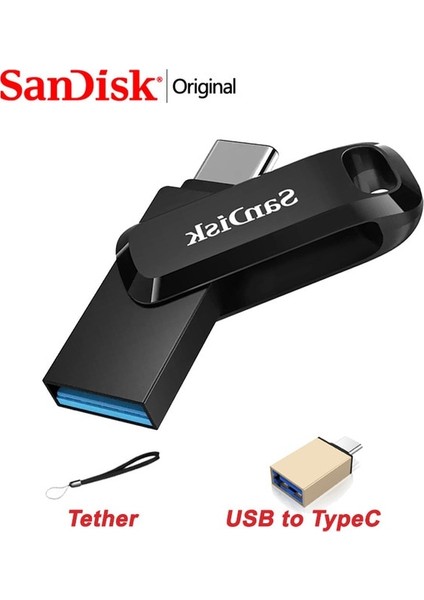 Typec Ekle 32GB Sandisk 3.1 USB Flash Sürücü Type C Otg USB Stick 64GB 32GB Pendrive 128GB Pen Drive 256GB USB Bellek 512GB Telefon Için Anahtarlı Disk (Yurt Dışından)