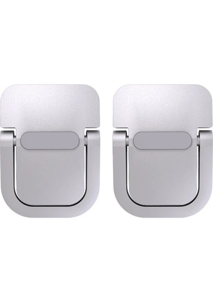 Gümüş 2 Adet Laptop Standı Bilgisayar Klavye Tutucu Mini Taşınabilir Bacaklar Dizüstü Bilgisayar Standları Macbook Huawei Xiaomi Dizüstü Için Alüminyum Destek (Yurt Dışından)