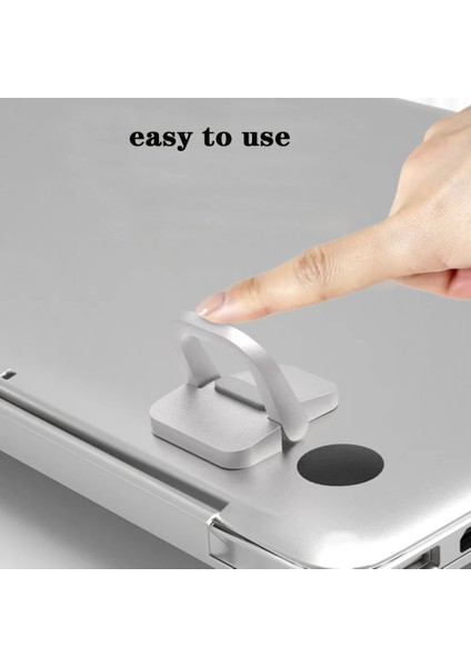 Gümüş 2 Adet Laptop Standı Bilgisayar Klavye Tutucu Mini Taşınabilir Bacaklar Dizüstü Bilgisayar Standları Macbook Huawei Xiaomi Dizüstü Için Alüminyum Destek (Yurt Dışından)
