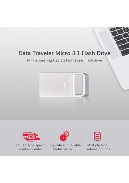 DUO3CG3 32GB Kingston 32GGB USB Flash Sürücü 16GB 64GB 128GB USB 3.1 Kalem Sürücü Disk Metal Cle Pendrive Flash Memory Stick U Disk (Yurt Dışından)