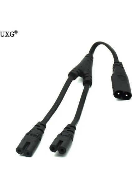 1 Ila 1 1.8m 1pc Iec 320 C8 2pin Erkek - 2 x C7 Dişi Y Bölünmüş Güç Kablosu Yaklaşık 28CM Iec 320 C7 - C8 Uzatma Kabloları C8 Erkek - C7 Dişi (Yurt Dışından)
