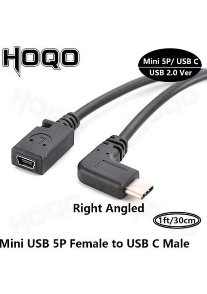 Mini M2CF-1FT-COILED USB C - Mini USB 2.0 Adaptör Tip C Dişi - Mini USB Erkek Gopro Mp3 Çalarlar Için Konektörü Dönüştürme Araç Kamerası Dijital Kamera Gps (Yurt Dışından)