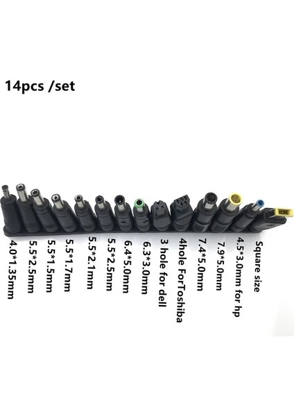 14 Adet Set Sadece Dcplug Evrensel Ac Dc Jack Şarj Cihazı Konnektör Fişi Hp Dell Ibm Dizüstü Bilgisayar/dizüstü Bilgisayar Ac Dc Güç Adaptör Kablosu (Yurt Dışından)