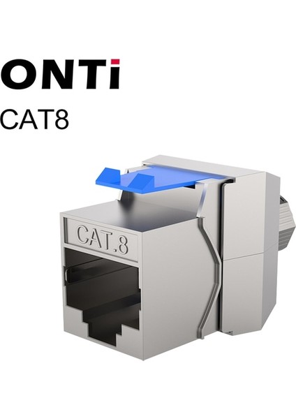 Cat.8 2 Adet Onti RJ45 Cat8 Aletsiz Stp Korumalı Keystone Jack Modülü, Kendinden Kilitleme Cat7 CAT6A Cat6 CAT5E Çinko Alaşım Ağ Çoğaltıcı Adaptörü (Yurt Dışından)