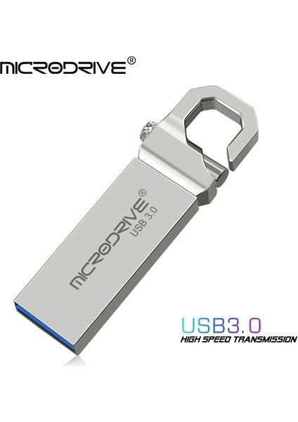 Gümüş 64GB Sıcak Satış USB Flash Sürücü 32GB 16GB 8gb Metal Pendrive 64GB 128GB USB 3.0 U Disk Yüksek Hızlı Su Geçirmez Anahtar Kalem Sürücü Sopa (Yurt Dışından)