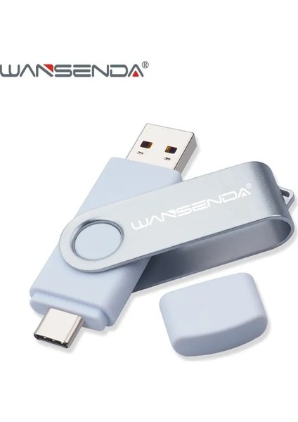 Beyaz 256GB Yeni Wansenda USB 3.0 Tip C USB Flash Sürücü Otg Kalem Sürücü 512GB 256GB 128GB 64GB 32GB 16GB USB Stick 2'si 1 Arada Yüksek Hızlı Pendrive (Yurt Dışından)