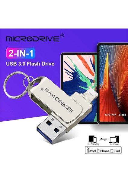 64GB Metal USB 3.0 Flash Sürücü 128GB 256GB Otg Kalem Sürücü 32GB 64GB iPhone Pro/plus/xr Için USB 3.0 Flash Disk USB Bellek Çubuğu (Yurt Dışından) fiyatları