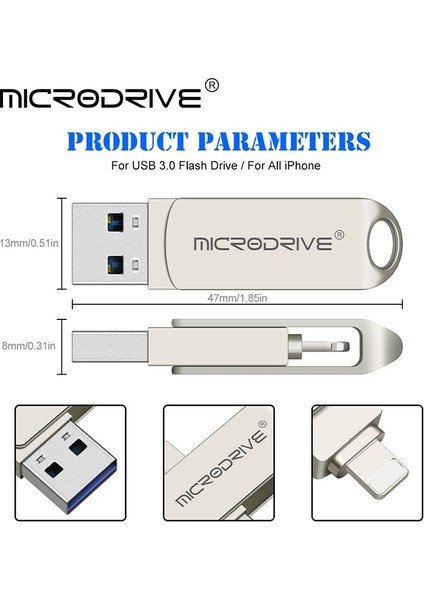 64GB Metal USB 3.0 Flash Sürücü 128GB 256GB Otg Kalem Sürücü 32GB 64GB iPhone Pro/plus/xr Için USB 3.0 Flash Disk USB Bellek Çubuğu (Yurt Dışından) fırsatları