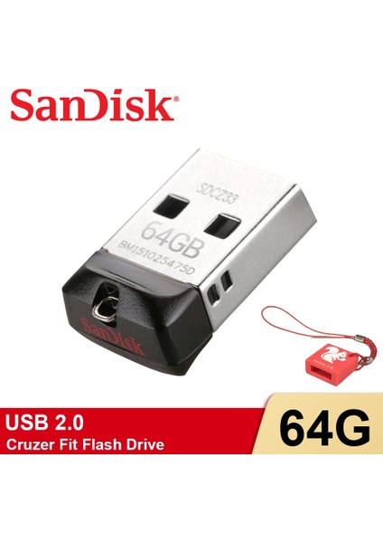 SDK-CZ33 16 GB Sandisk USB 2.0 Cruzer Fit Flash Sürücü Mini Kalem Sürücüler 64 GB 32 GB 16 GB 8 GB USB Sopa U Disk SDCZ33 Pc Araba Için USB Anahtarı (Yurt Dışından) fiyatları