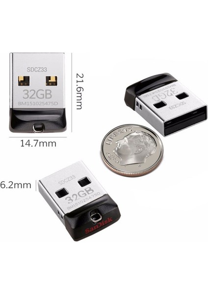 SDK-CZ33 16 GB Sandisk USB 2.0 Cruzer Fit Flash Sürücü Mini Kalem Sürücüler 64 GB 32 GB 16 GB 8 GB USB Sopa U Disk SDCZ33 Pc Araba Için USB Anahtarı (Yurt Dışından) fırsatları