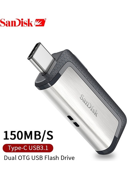 128 GB Orijinal Sandisk Otg USB Flash Sürücü Sdddc2 32 GB 64 GB 128 GB 150 Mbs Tip-C Usb3.1 Çift Otg Kalem Sürücüler USB Flash Pendrives (Yurt Dışından)