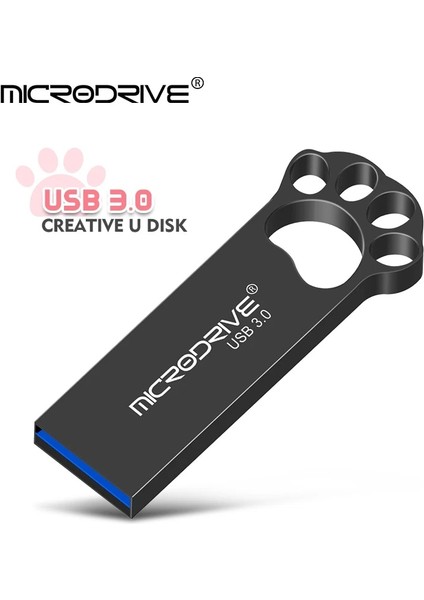 Gümüş 128 GB Kedi Pençe Metal USB 3.0 Flash Sürücü 16 GB 32 GB Kalem Sürücü Su Geçirmez Pendrive 64 GB 128 GB Flash Sürücü U Disk Hafıza Sopa Hediye (Yurt Dışından) modelleri