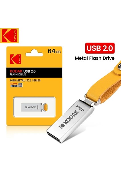 64GB Yeni Kodak Metal Flash Sürücü Usb2.0 Pendrive 32GB 64GB Mını U-Diskb Memoria Usb2.0 Yüksek Hızlı Pc Arabalar Için Arazi Tuşları Için (Yurt Dışından)