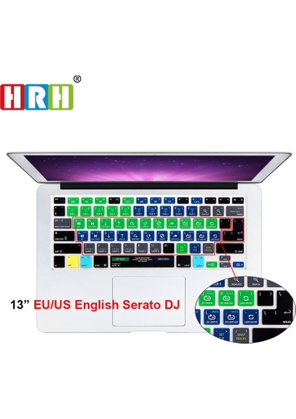 Hrh Serato Dj Fonksiyonel Kısayol Kısayol Tuşu Silikon Klavye Kapak Cilt Için Macbook Air Pro Retina 13 15 17 Yayın Öncesi 2016 (Yurt Dışından)