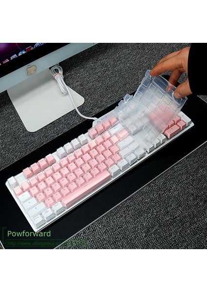 Kırmızı Masaüstü Bilgisayar Klavyesi Toz Geçirmez Şeffaf Klavye Kapak Koruyucu Cilt Steelseries Apex M260 M500 M400 Apex Pro Mekanik (Yurt Dışından)
