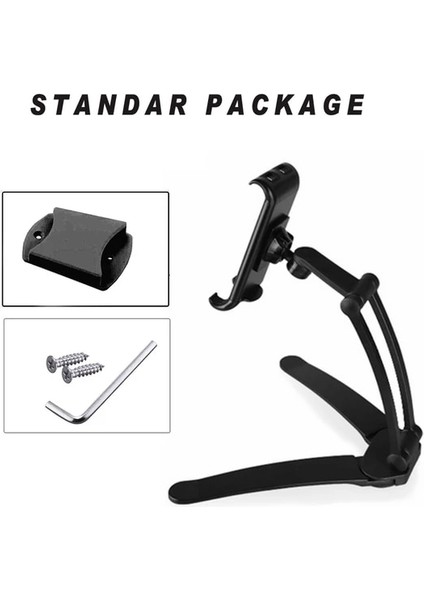 Siyah Mutfak Tablet Standı Duvar Masası Tablet Tutacağı Standı 4-10.5 Inç Genişlik Tablet Metal Braketi 4.8-8 Inç Akıllı Telefonlar Için Fit (Yurt Dışından)
