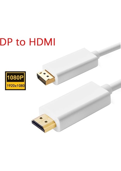 1080P Dp - Hdmıw 3m Dp - HDMI Uyumlu Kablo 4K 1080P 30Hz Displayport - Hd Adaptör Pc Hdtv Projektör Dizüstü Bilgisayar Için Ekran Bağlantı Noktası Video Ses (Yurt Dışından)