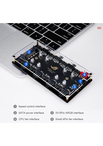 5V 3pın 4d 12V/4PIN Rgb 5V/3PIN Argb Fan Pwm Hub 1 Ila 8 Çok Yollu Splitter Aura Fan Soğutucu Uzatma Kablosu Adaptörü Hız Kontrol Adaptörü (Yurt Dışından)