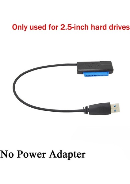 C Fişsiz Sata USB 3.0 Adaptörüne USB Sata Kablosu 6 Gbps'ye Kadar Destek 2.5 Veya 3.5 Inç Harici SSD HDD 22 Pin Sata3 Sabit Sürücü Kablosu (Yurt Dışından)