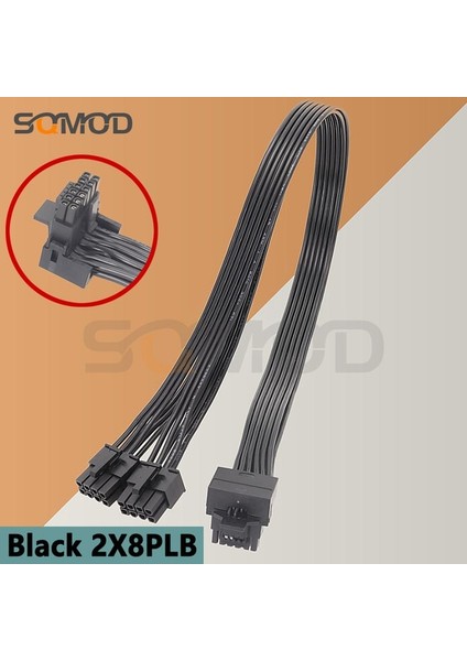 Siyah 2X8PLB 40 cm Yeni 2*8pin Ila 16-Pin Cpu 3 * Pcı-E 5.0 Erkek 8-Pin Cpu 12VHPWR Rtx 4090 Deepcool Psu 16AWG 600 W Adaptör Kablosu (Yurt Dışından)