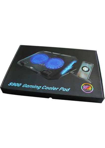 S900 Ayarlanabilir Yükseklikli Rgb Işıklı Laptop Soğutucu 2 Fanlı Notebook Bilgisayar Standı