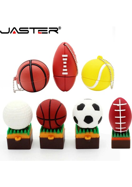 Rugby Tabanı Yok 16 GB Futbol USB Flash Sürücüsü Spor Karikatür Memory Stick 128 GB Basketbol 64 GB Tenis Kalem Sürücüsü Beyzbol Yaratıcı Hediye Golf U Disk (Yurt Dışından) fiyatları
