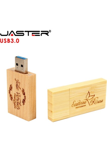 Kutu ile Gül Ağacı 64GB Jaster Ahşap Blok USB 3.0 Flash Sürücü Kırmızı Ahşap Pendrive 4gb 8gb 16GB 32GB 64GB 128GB Memory Stick U Disk Hediye (Yurt Dışından)