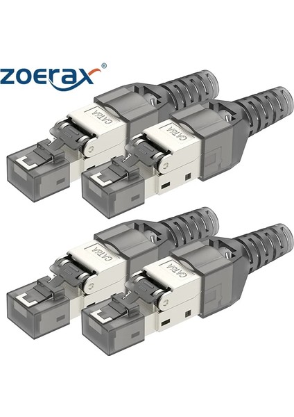 Cat7 10PCS Zoerax RJ45 Cat8 Cat7 CAT6A Konektörü Aletsiz, Aletsiz RJ45 Sonlandırma Fişi Ethernet Kabloları Için Yeniden Kullanılabilir Korumalı 10GBPS Poe (Yurt Dışından)