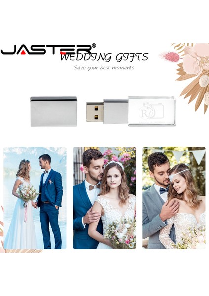 Kutu ile Siyah 32GB Jasters USB Flash Kalem Sürücü 2.0 Kristal Çubuklar Baskı Özel Logo 4gb 8gb 16GGB 32GB 64GB 128GB Şeffaf Cam Hediye Pendrive (Yurt Dışından) fiyatları