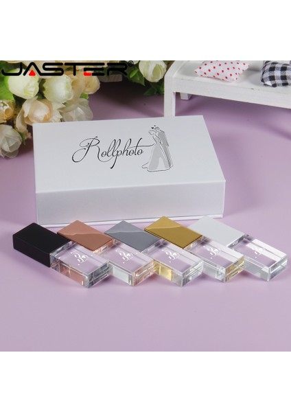 Kutu ile Siyah 32GB Jasters USB Flash Kalem Sürücü 2.0 Kristal Çubuklar Baskı Özel Logo 4gb 8gb 16GGB 32GB 64GB 128GB Şeffaf Cam Hediye Pendrive (Yurt Dışından) indirimleri