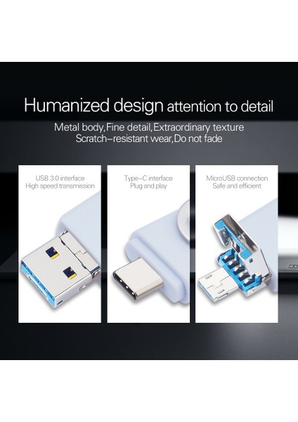 Siyah 16 GB Wansenda USB Flash Sürücü Otg 3 In 1 USB 3.0 Tip C Microusb Çubuk Kalem Sürücü 512 GB 256 GB 128 GB 64 GB 32 GB Yüksek Hızlı Pendrive (Yurt Dışından) fiyatları