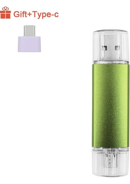 Yeşil 64 GB Özel Logo Renkli Otg USB Flash Sürücü USB 2.0 Kalem Sürücü Android Akıllı Telefon/pc 8 GB 16 GB 32 GB 64 GB 128 MB Pendrive Hediyeler (Yurt Dışından)
