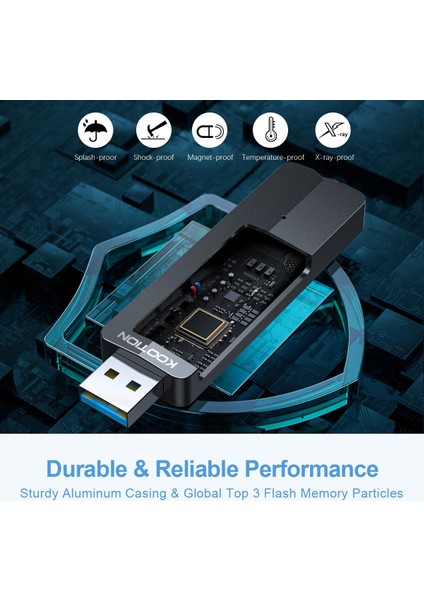 64GB Kootıon U50 USB 3.1 Hızlı Hızlı Flash Sürücüler 64GB 128GB 256GB Mini Taşınabilir SSD Sabit Disk USB Kalem Sürücü Harici Flash Sürücüler (Yurt Dışından) fırsatları