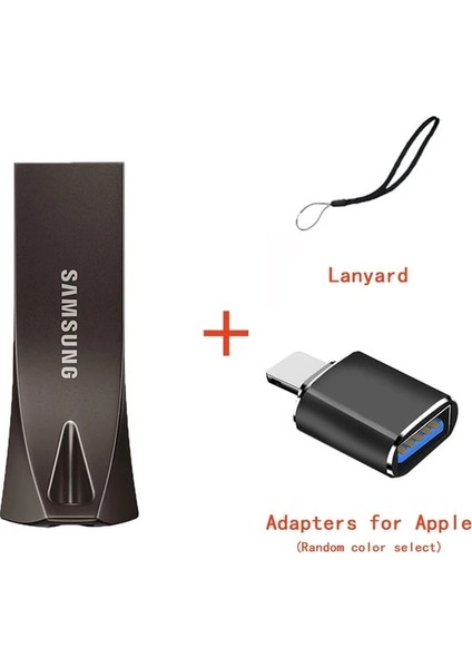 Gri Yıldırım 128 GB Samsung USB Flash Sürücü Disk Bar Plus 32 GB 64 GB 128 GB 256 GB Usb3.1 Kalem Sürücü 400 Mb/s'ye Kadar Pendrive Bellek USB Flash Disk (Yurt Dışından)