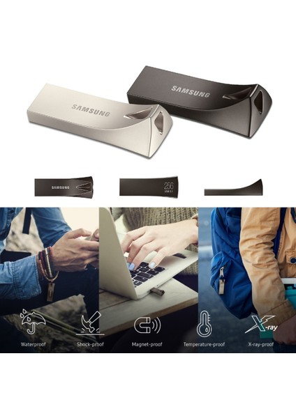 Gri Yıldırım 128 GB Samsung USB Flash Sürücü Disk Bar Plus 32 GB 64 GB 128 GB 256 GB Usb3.1 Kalem Sürücü 400 Mb/s'ye Kadar Pendrive Bellek USB Flash Disk (Yurt Dışından) fırsatları
