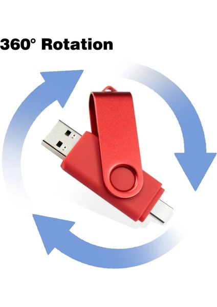 Yeşil 32GB Mavi Kırmızı Yeşil 16G 32G 64GB USB 2.0 Tip C USB Flash Sürücü Akıllı Telefon USB Sopa Mobil Sabit Disk U Disk Yazma Diski (Yurt Dışından)