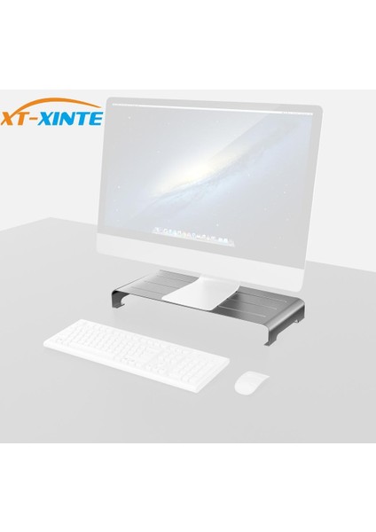 37X22X6 cm Siyah Alüminyum Braket Bilgisayar Monitörü Standı Tutucu Ekran Depolama Rafı Dizüstü Bilgisayar Aydınlatma Dağı Masaüstü Dizüstü Için (Yurt Dışından)