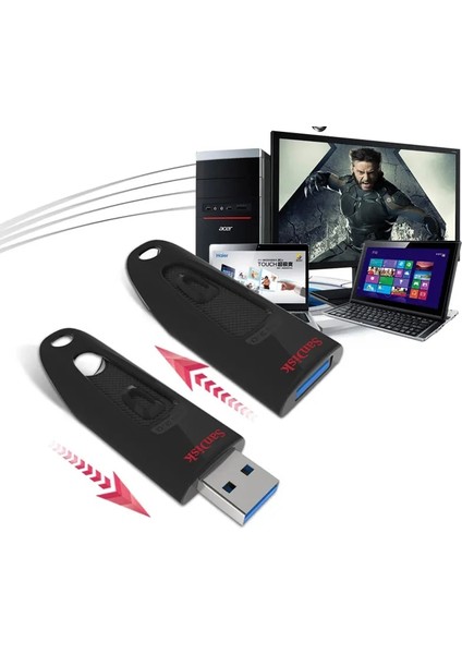 256GB Sandisk Pendrive 64GB USB 3.0 Flash Sürücü 16GB 32GB 128GB 256GB Usb3.0 Mini Kalem Sürücüler 130MB/S'YE Kadar Okuma Hızı USB Stick CZ48 (Yurt Dışından) fırsatları