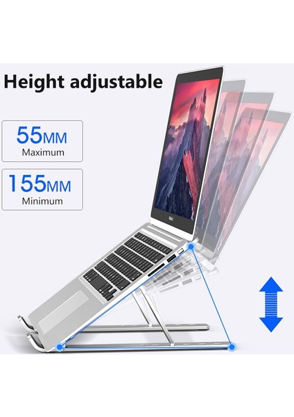 Alüminyum Gümüş Katlanabilir Laptop Standı Macbook Bilgisayar Için Masa Standı Masa Desteği Dizüstü Dizüstü Kitap Bilgisayar Aksesuarları Için Laptop Standı (Yurt Dışından) modelleri