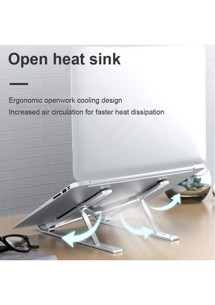 Alüminyum Gümüş Katlanabilir Laptop Standı Macbook Bilgisayar Için Masa Standı Masa Desteği Dizüstü Dizüstü Kitap Bilgisayar Aksesuarları Için Laptop Standı (Yurt Dışından) fırsatları