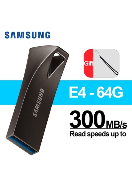 E4-64G Samsung USB Flash Sürücü Disk 256 GB 64 GB 128 GB Usb3.1 Kalem Sürücü Tiny Pendrive Memory Stick Depolama Aygıtı U Disk Mini Flashdrive (Yurt Dışından)