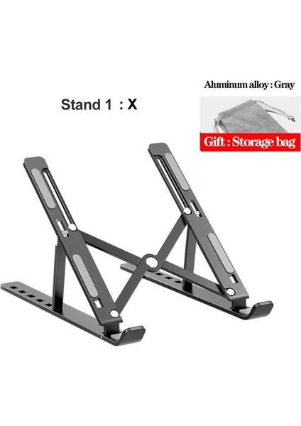 Gri 1 Matebook Masaüstü Standı MacBook Air 13 Pro 16 Standı Dizüstü Tutucu Hp Dell Soğutucu IPad Katlanabilir Dizüstü Tablet Standı (Yurt Dışından)
