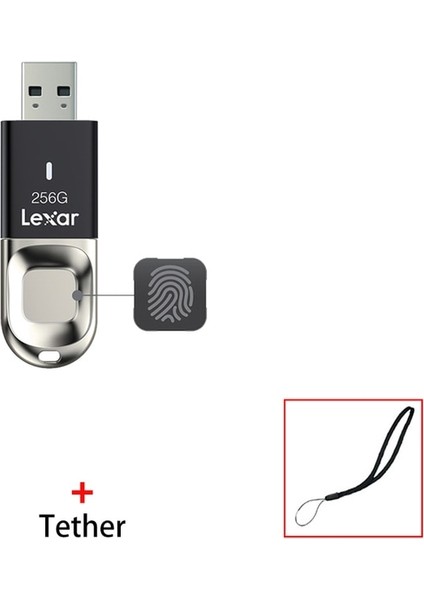 Add Tether 32GB Lexar F35 Parmak Izi Kilidini Açma Pendrive 64GB 3.0 USB Flash Sürücü 128GB U Disk 32GB 256GB Kalem Sürücü Metal Şifreli Pc Için Korur (Yurt Dışından)